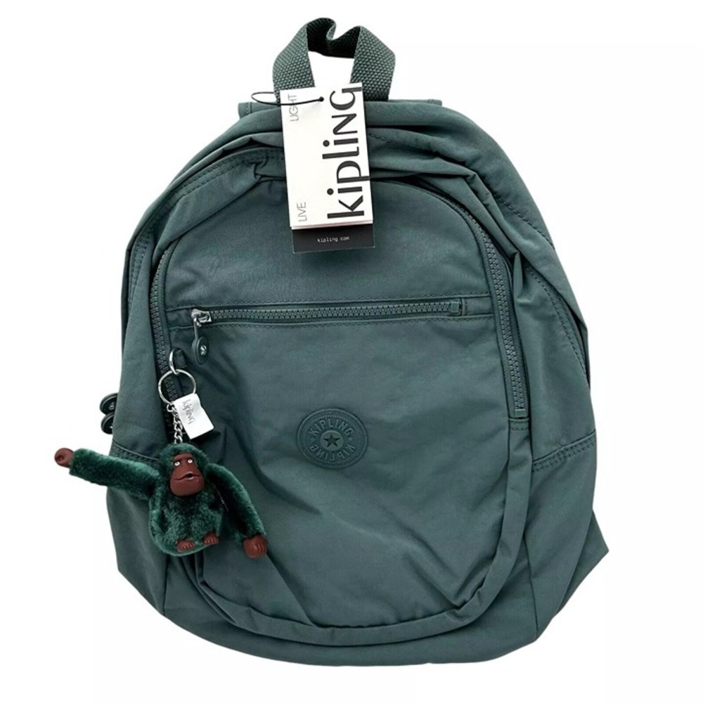 KIPLING Nylon Challenger School Backpack Light Aloe Tonal Adjustable Straps‎